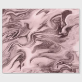 Elegant modern roos goud en roze marmer cadeaupapier (Vlak)