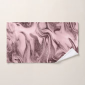 Elegant modern roos goud en roze marmer handdoek (Handdoek)