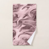Elegant modern roos goud en roze marmer handdoek (Handdoek)