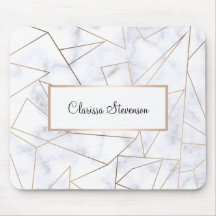 elegant modern roos goud geometrische witte marmer