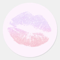 Elegant modern roos goud glitter lippen violet