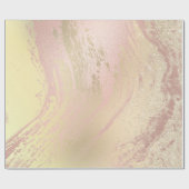 Elegant modern roos goud glitter marmer cadeaupapier (Vlak)