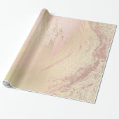 Elegant modern roos goud glitter marmer cadeaupapier (Uitgerold)