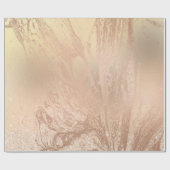 Elegant modern roos goud glitter marmer cadeaupapier (Vlak)