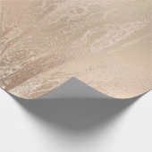 Elegant modern roos goud glitter marmer cadeaupapier (Hoek)