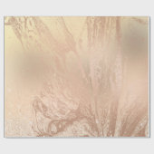 Elegant modern roos goud glitter marmer cadeaupapier (Vlak)