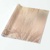 Elegant modern roos goud glitter marmer cadeaupapier (Uitgerold)