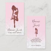 Elegant modern roos goud glitter spray tans visitekaartje (Voorkant / Achterkant)