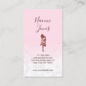 Elegant modern roos goud glitter spray tans visitekaartje (Achterkant)