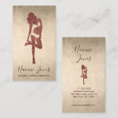 Elegant modern roos goud glitter spray tans visitekaartje (Voorkant / Achterkant)