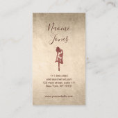 Elegant modern roos goud glitter spray tans visitekaartje (Achterkant)