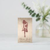 Elegant modern roos goud glitter spray tans visitekaartje (Staand voorkant)