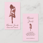 Elegant modern roos goud glitter spray tans visitekaartje (Voorkant / Achterkant)