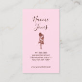 Elegant modern roos goud glitter spray tans visitekaartje (Achterkant)