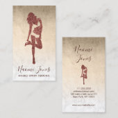 Elegant modern roos goud glitter spray tans visitekaartje (Voorkant / Achterkant)