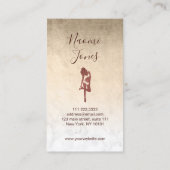 Elegant modern roos goud glitter spray tans visitekaartje (Achterkant)