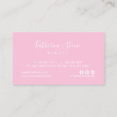 Elegant modern roos goud glitter witte marmer roze visitekaartje (Achterkant)