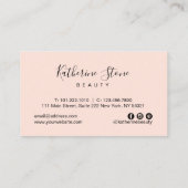 Elegant modern roos goud glitter witte marmer visitekaartje (Achterkant)