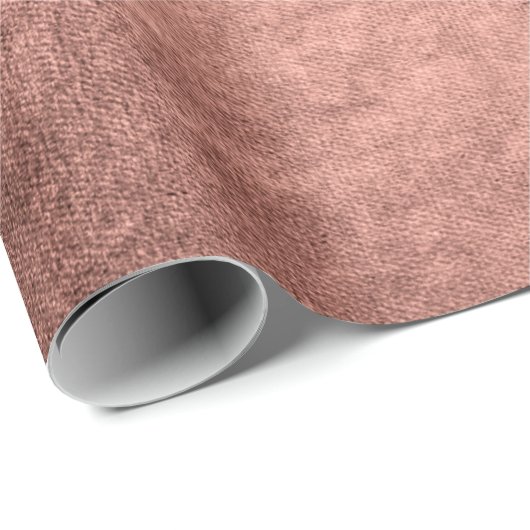 Elegant modern roos goud metalen cadeaupapier (Rol Hoek)