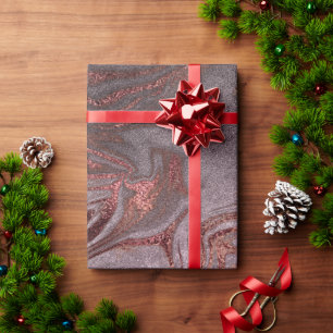 Elegant modern roos goud paarse marmer cadeaupapier