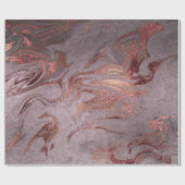 Elegant modern roos goud paarse marmer cadeaupapier (Vlak)