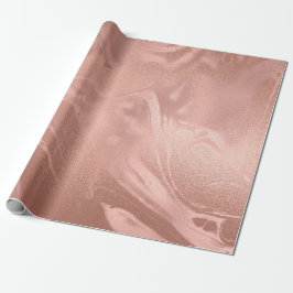 Elegant modern roos goud & roze marmer cadeaupapier