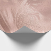 Elegant modern roos goud & roze marmer cadeaupapier (Hoek)