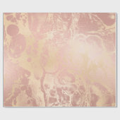 Elegant modern roos goud & roze marmer cadeaupapier (Vlak)
