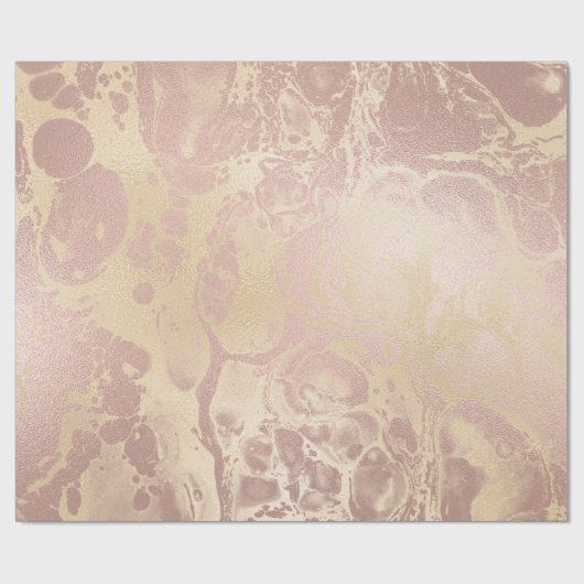Elegant modern roos goud & roze marmer cadeaupapier (Vlak)