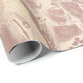 Elegant modern roos goud & roze marmer cadeaupapier (Rol Hoek)