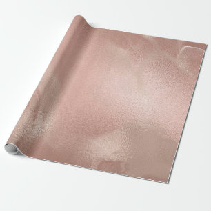 Elegant modern roos goud & roze marmer cadeaupapier