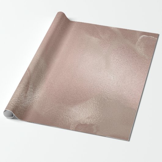 Elegant modern roos goud & roze marmer cadeaupapier (Uitgerold)