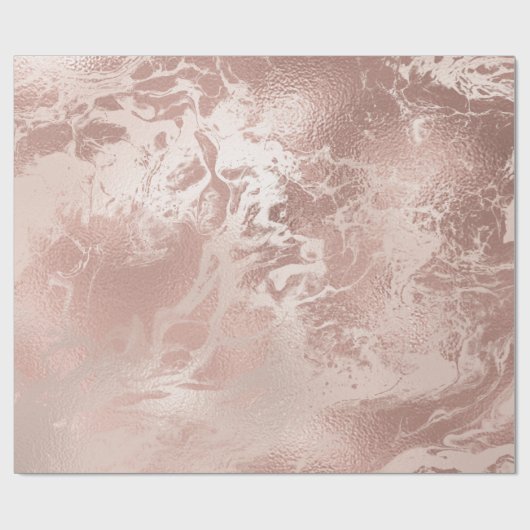 Elegant modern roos goud & roze marmer cadeaupapier (Vlak)