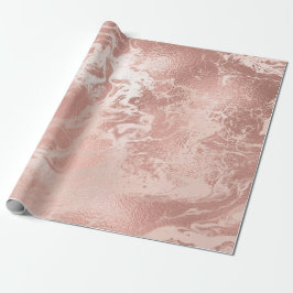 Elegant modern roos goud & roze marmer cadeaupapier