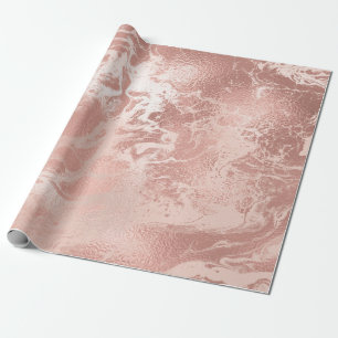Elegant modern roos goud & roze marmer cadeaupapier