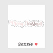 Elegant modern  roos goud Vrolijk kerstfeest Sticker (Vel)