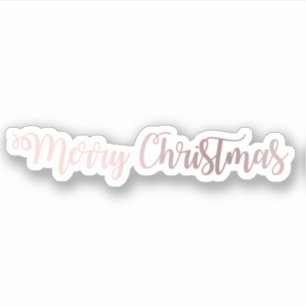 Elegant modern  roos goud Vrolijk kerstfeest Sticker