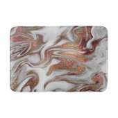 Elegant modern roos goud witte marmer badmat (Voorkant)