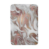 Elegant modern roos goud witte marmer badmat (Voorkant Verticaal)