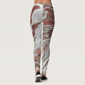 Elegant modern roos goud witte marmer leggings (Achterkant)