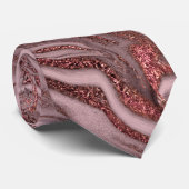 Elegant modern roos goud witte marmer stropdas (Opgerold)