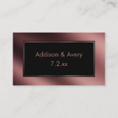 Elegant Modern Roos Goud & Zwart Bedankt Invoegen Informatiekaartje (Achterkant)