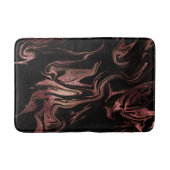 Elegant modern roos goud zwarte marmer badmat (Voorkant)