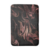 Elegant modern roos goud zwarte marmer badmat (Voorkant Verticaal)