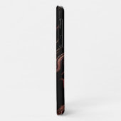Elegant modern roos goud zwarte marmer Case-Mate iPhone case (Achterkant/links)