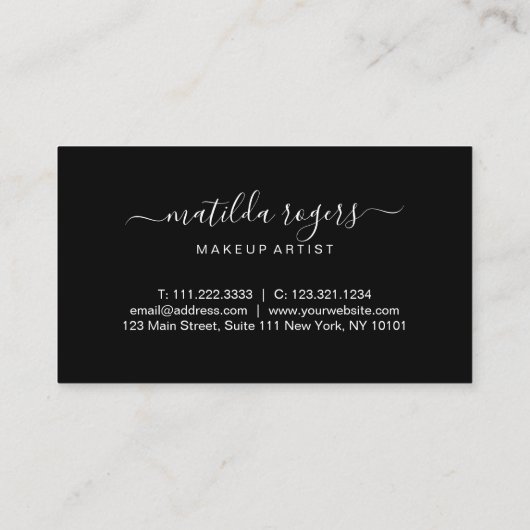 Elegant modern roos goudblauw marmer visitekaartje (Achterkant)