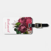 Elegant modern roos goudbridesmaïde bagagelabel (Voorkant horizontaal)