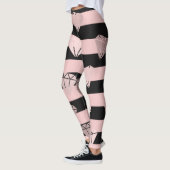 Elegant modern roos gouddiamantstrips leggings (Links)