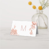 Elegant Modern Roos Gouden Bloemen Plaats Kaarten Plaatskaartje (Achterkant)