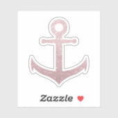 Elegant modern  roos gouden glitter anker sticker (Vel)